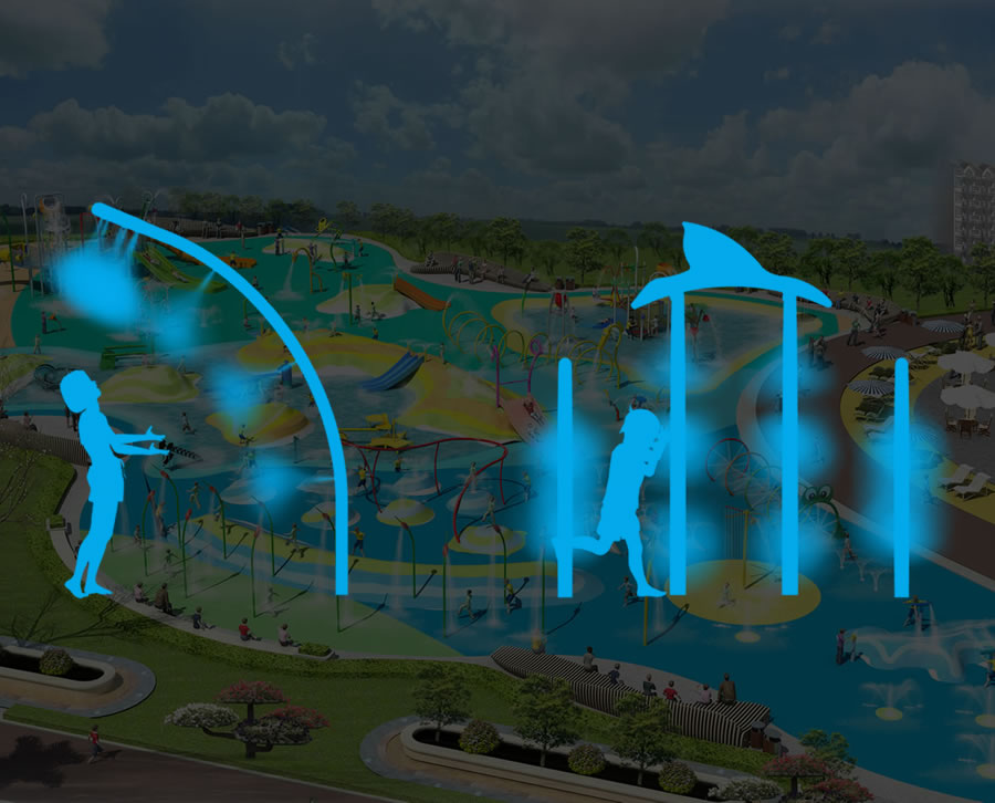 簡筆鯨魚組合戲水小品